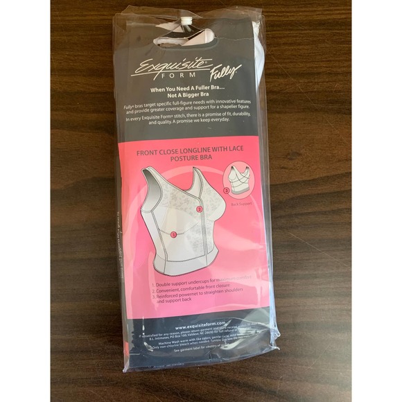 Exquisite Form long line Bra size 44C White new - Picture 3 of 13